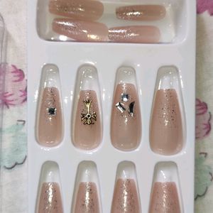 Beautiful Stoned Press-on Nails