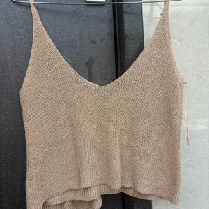 Zara Womens Crochet Crop Top