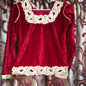 Maroon Colour Girls Lehnga