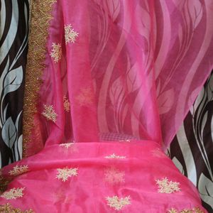 Pink 💕net Saree