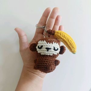 Crochet Monkey Keychain