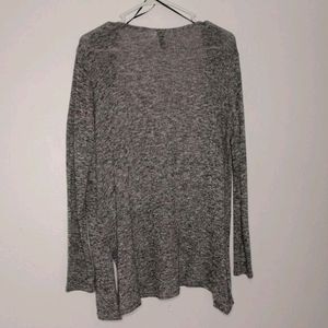 Casual Gray Long Flowy Shrug