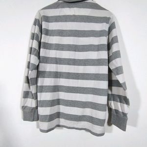 White And Grey Striped T Shirts (Men's)