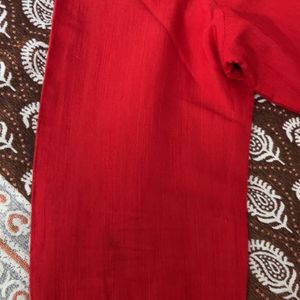 Red Biba Kurta