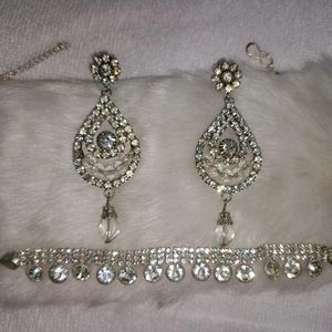 Crystal Chokor Jewellery set