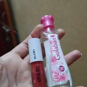 Lip Gloss , Nude02 And Free Gulabari Rose 🌹 Water