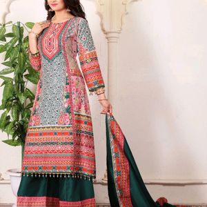 NURANI HEAVY FANCY PLAZZO PAIR WITH DUPATTA SET ••