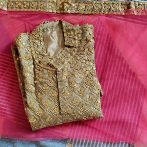 Short Festive Kurta With Dupatta