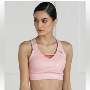 PUMAWomen Sports Lightly Padded Bra (Beige)