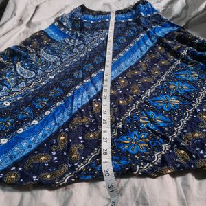 💙 Blue Multicolor Design Printed Dhoti Pants, Har