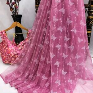 Beautiful Saree With Stiched Blouse