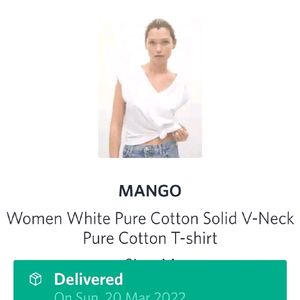 Original MANGO TOP Pure White Color 38-40