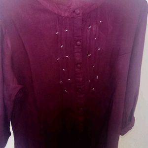 Women Max Maroon Top