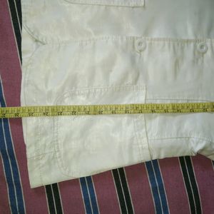 White Bleazer With Hard Sholder And Embroidery. This Is Almost New Item. Used 2 Or 3 Times In Occasion.