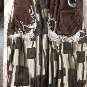 Pair Of Silk Window Curtains