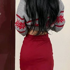 Hot Red Mini Skirt