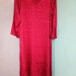 Red Colour Kurta Set With Dupatta