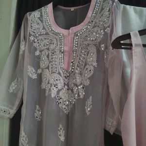 Luchnawi Chikankari Kurta Set Size Issue