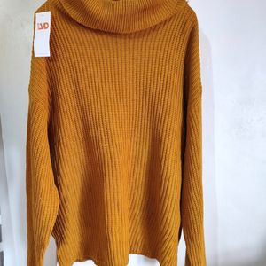 Mustard Cableknit Top