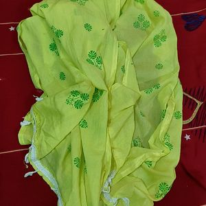 Yellow Printed Dupatta