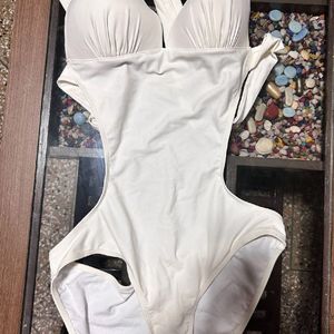 Super Sexy white Cut-out Bodysuit/One-piece bikini