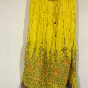 Beautiful Yellow Ethnic Skirt From INA Market