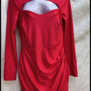 Fashion Nova Red Bodycon Dress