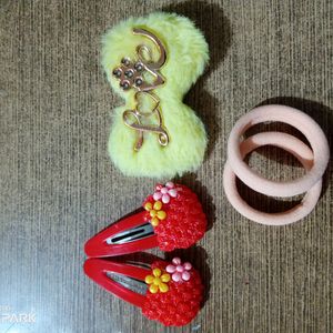 Combo Hair Accessories With Pouch