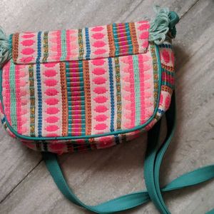 Multicolour Traditional Sling Bag