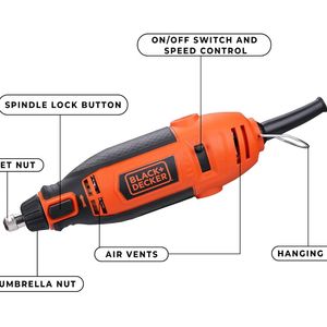 BLACK+DECKER RT18KA-IN 180W Electric Rotary Tool