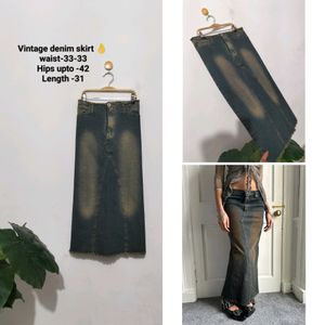 Vintage Denim Skirt