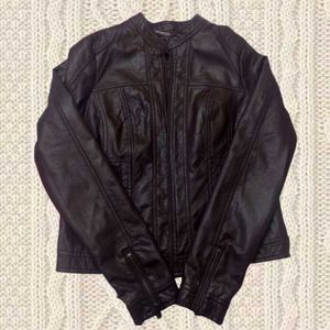 Brown Foam Leather Jacket