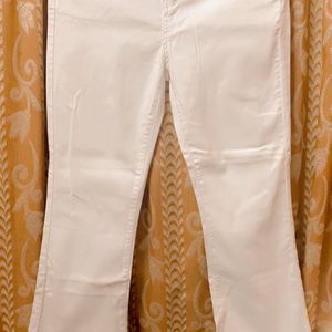 Brand New Shien White Bootcut Jeans