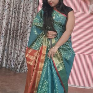 Green Banarasi Saree Sare