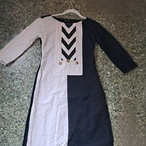 Rangmanch Black And White Kurta