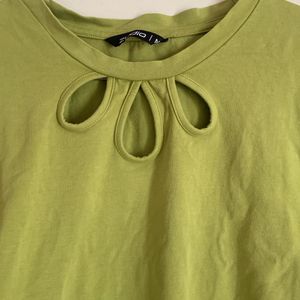 green top with neck design