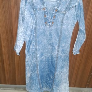 L Size denim Kurta