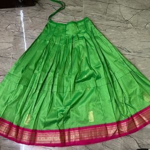 Parrot Green Parikini/ Pattu Lehenga