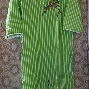 Brand New XL-42 Size Light Green Embroidered Kurti