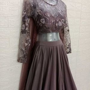 Mauve Designer Lehengacholi