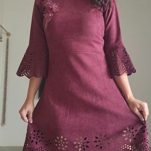 Velvet Dress For Women- Medium