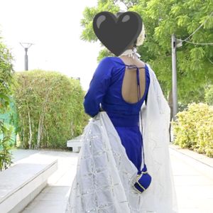 Royal Blue Lehenga Choli (Without Duppta)