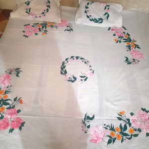 Hand Painted Bedsheet .