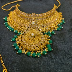 Copper Gold Kundan Bridal Set