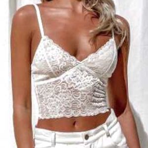 Fancy White Lacey Bralette by Urbanic