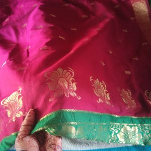 💥Price Drop💥Chanderi Cotton Pattu Saree