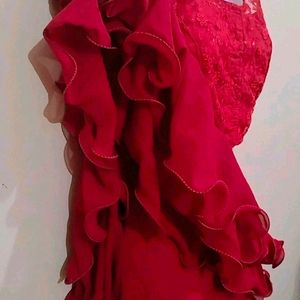 Price DropMaroon Ruffled Plazzo Dress💞❣️