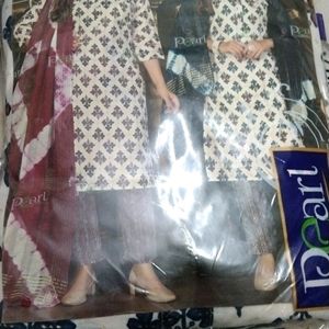 Kurti Bottom With Dupatta Set