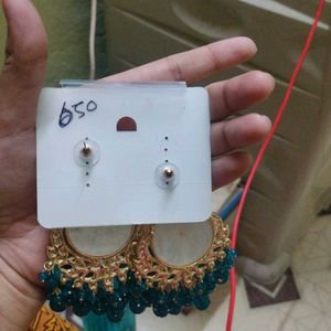 Gorgeous Ocean Blue Jhumka