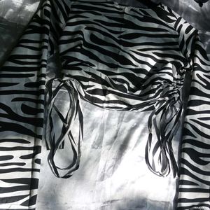 Zebra Printed Crop Top